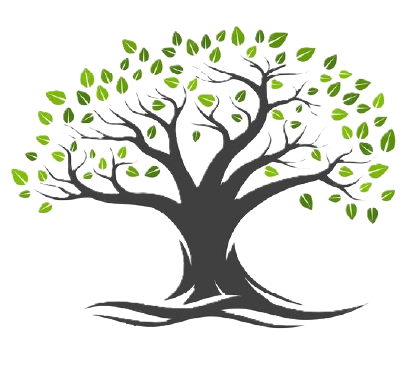Beeldmerk van Olive Tree Support, een gestileerde olijfboom